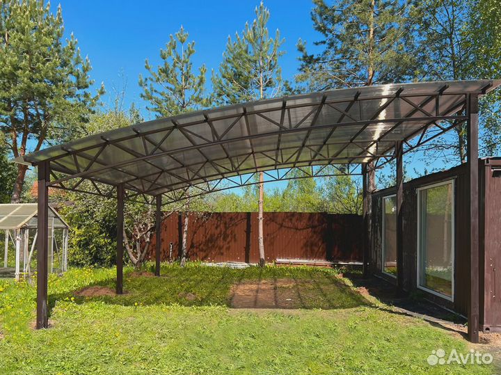 Навесы из профильной трубы