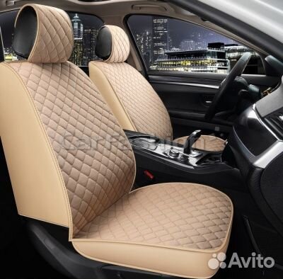 Накидки romb fron экокожа твид бежевый 2 шт передн