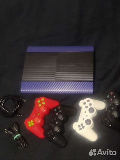 Sony PS3 super slim, прошитая,500гб.,4 джойстика