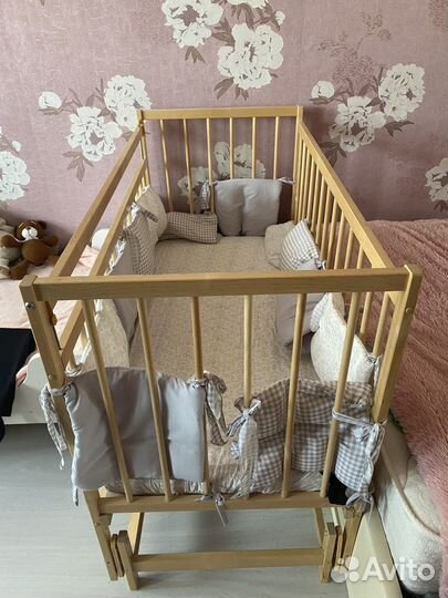 Кровать детская маятник с матрацем