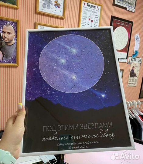 Звёздная карта оригинальный подарок