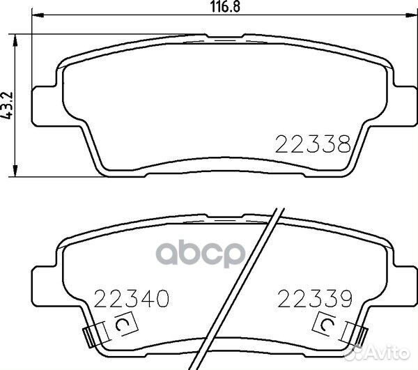 Колодки тормозные дисковые зад NP6102 nissh