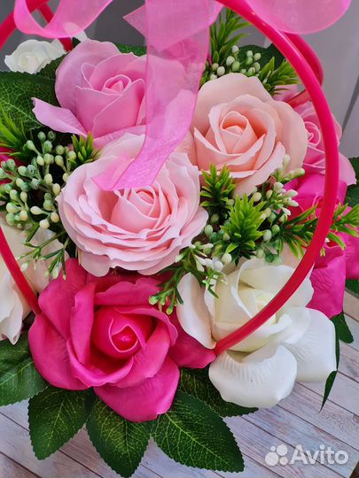 Букет из мыльных роз