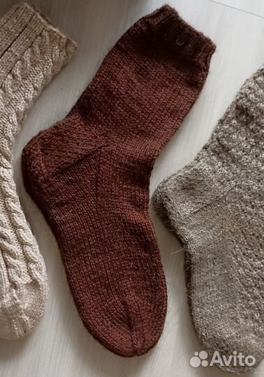 Мужские вязанные носки ручной работы