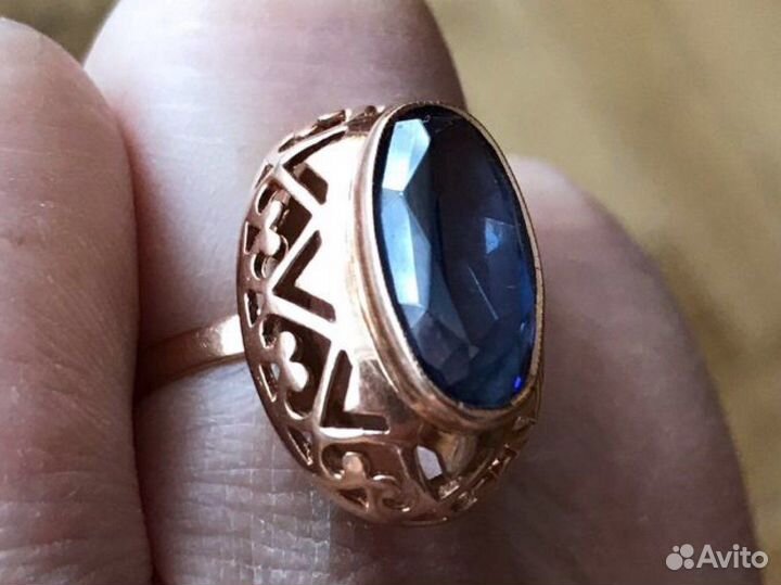 Кольцо с корундом СССР 5,92 гр