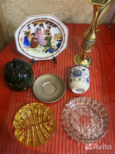 Тарелка,пепельницы СССР,Курильщик на льдине