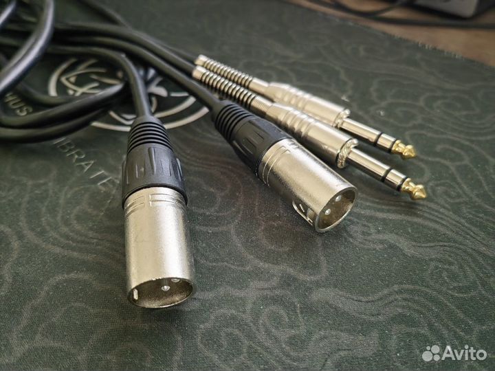 Балансный кабель Jack 6,3 мм TRS (папа) на XLR