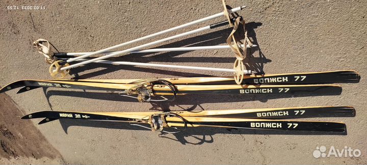 Беговые Лыжи Волжск 77 Марий эл с палками с крепле