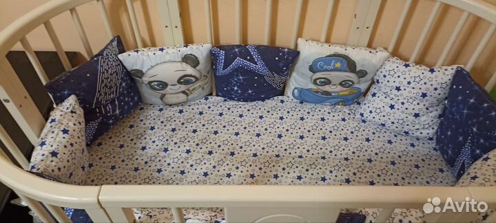 Детская кроватка трансформер с маятником