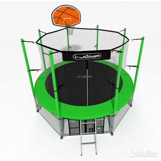 Батут I-jump basket 14FT green