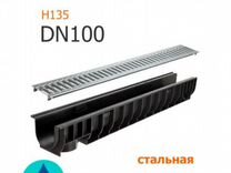 Лоток мелкосидящий бетонный dn100 h80 класс с250