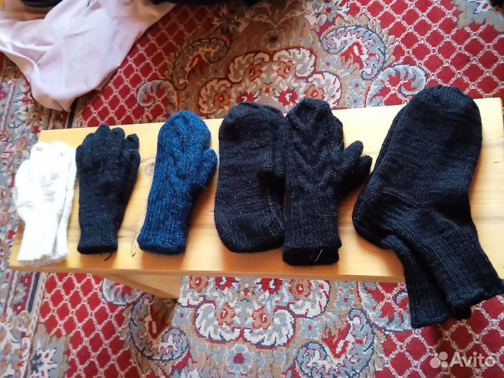 Варежки перчатки носки вязанные
