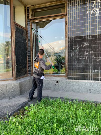 Мойка окон балконов лоджий и витрин