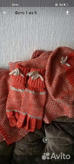 Новый комплект mexx,: берет,шарф,перчатки