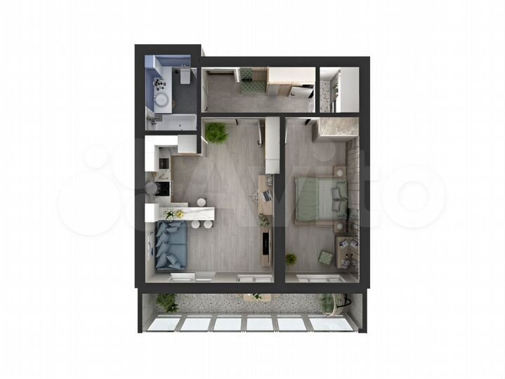 2-к. квартира, 47,5 м², 22/25 эт.