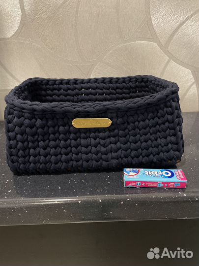 Корзина из трикотажной пряжи