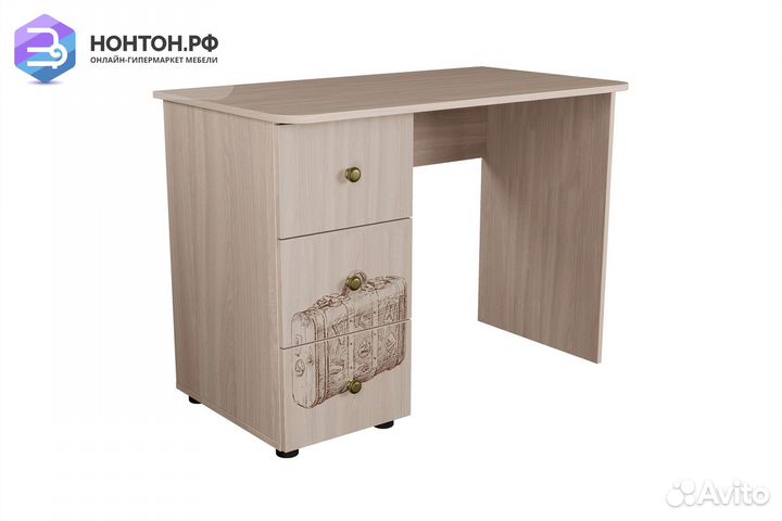 Письменный стол Мийа-3А ясень шимо светлый / фотоп