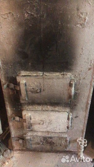 Печь буржуйка чугунная для водяного отпления