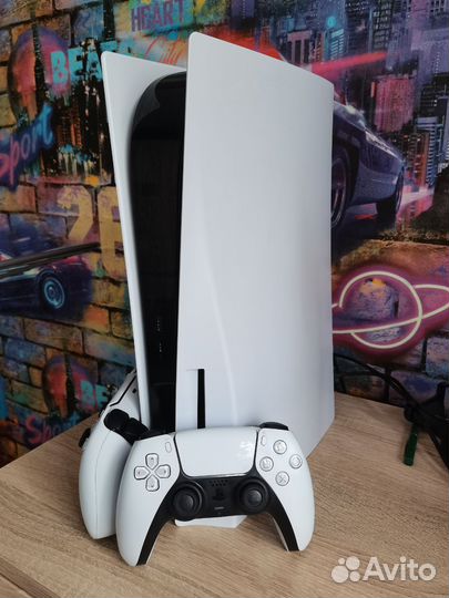 Sony playstation 5 ps5 с дисководом 2 джойстика