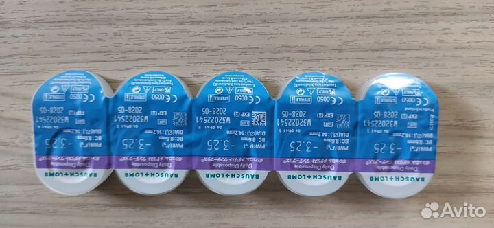 Линзы B&L на -3,25 ежедневные,30 штук. Оригинал