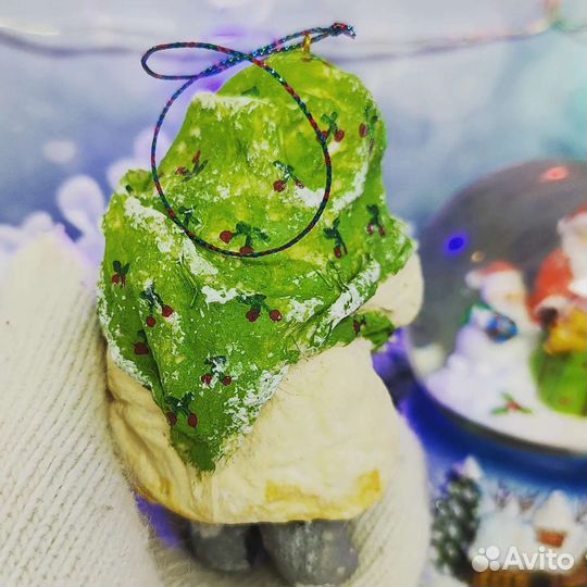 Ватные елочные игрушки