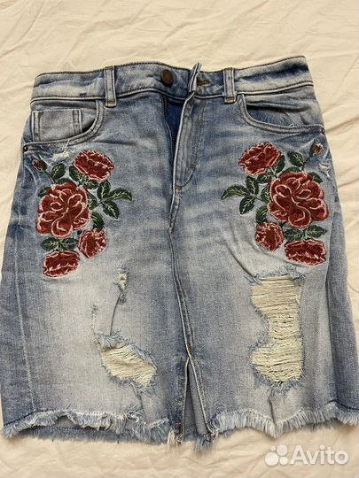 Джинсовая юбка zara