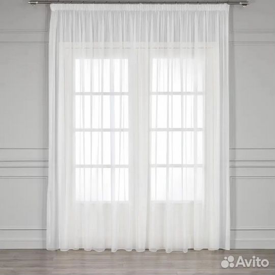 Тюль шифон белый
