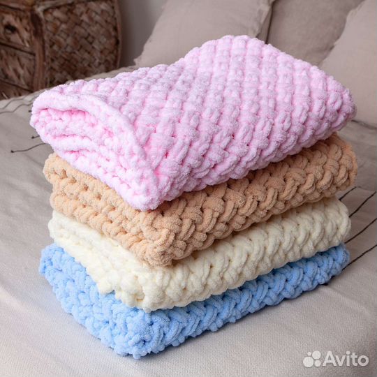 Плед плюшевый ручной работы