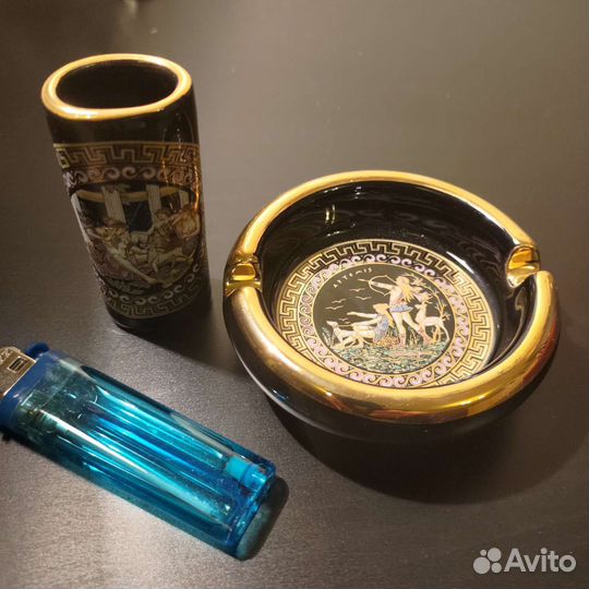 Пепельница с футляром для зажигалки, Греция