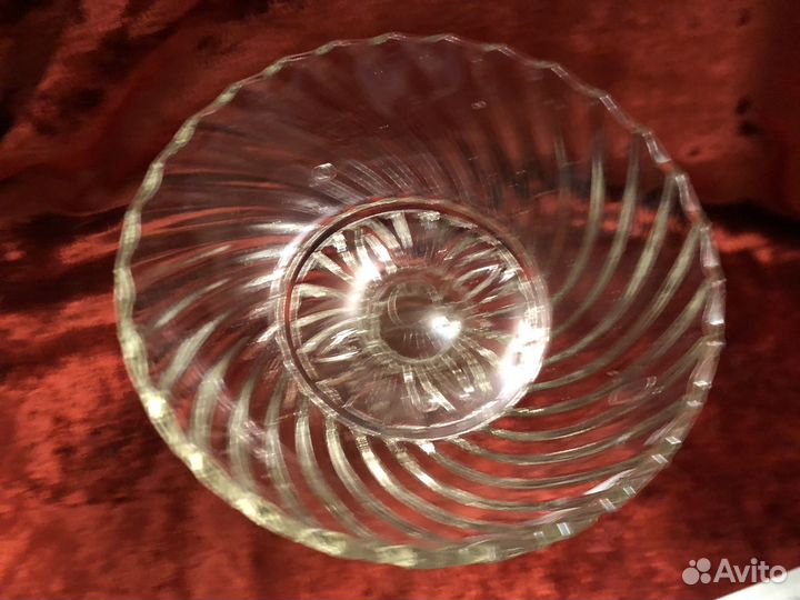 Ваза на ножке царское стекло Мальцов