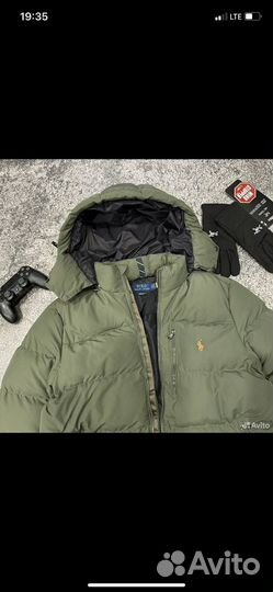 Пуховик с капюшоном унисекс