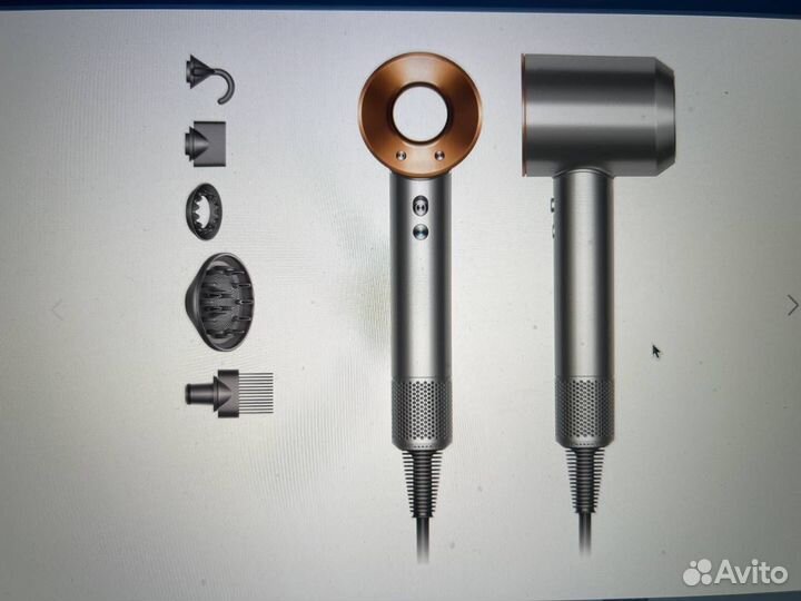 Фен Dyson Supersonic HD07 яркий никель/медный