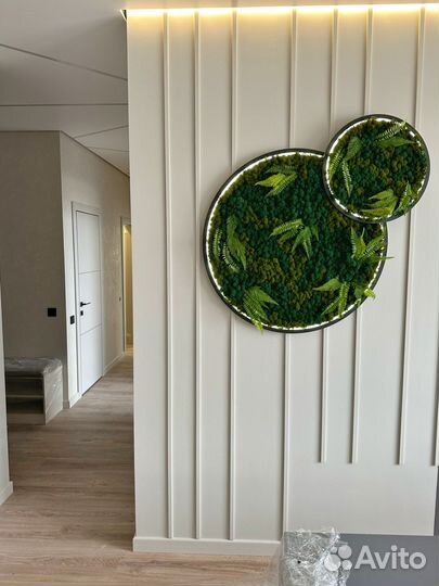 Стабилизированный мох панно