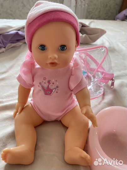 Пупс новый с горшком и бутылочкой