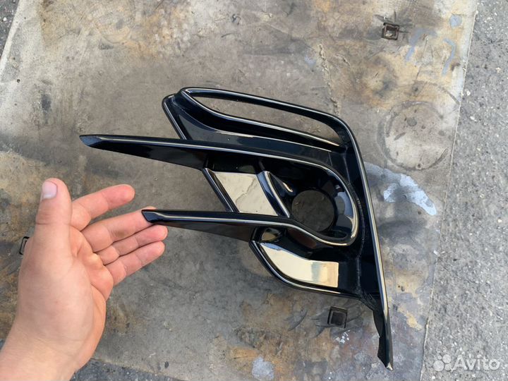 Заглушка птф тюнингованного бампера Kia Rio 4