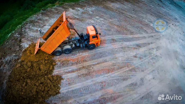 Открытый грунт для выравнивания участка от 100 м3