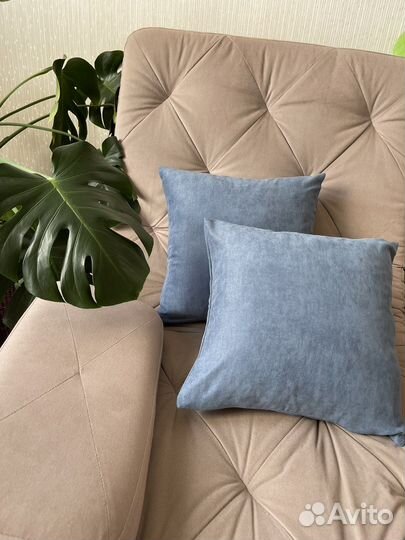 Новые диванные подушки 40х40 синий