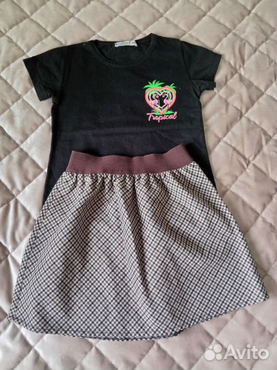 Юбка и футболка 104