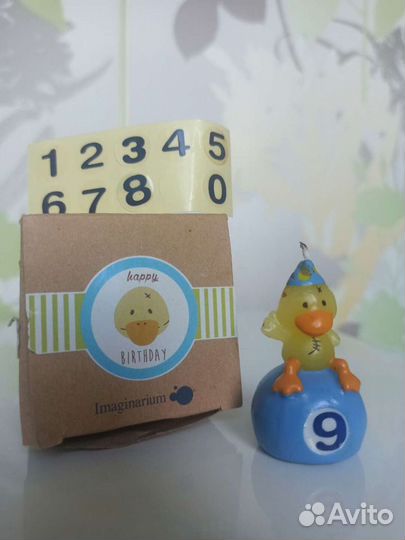 Свечи на торт Утенок и цифра 9лет
