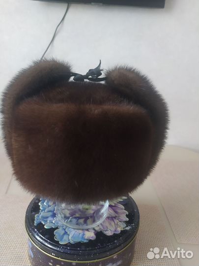 Норковая шапка мужская ушанка