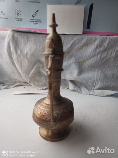 Кумган кувшин винтаж, латунь СССР 17 см