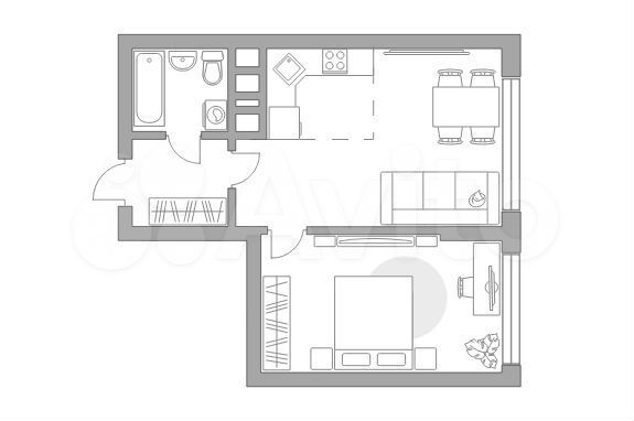 2-к. квартира, 44 м², 7/23 эт.