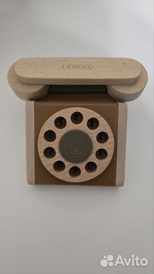 Liewood. Деревянный телефон. Бук. Игрушка новая