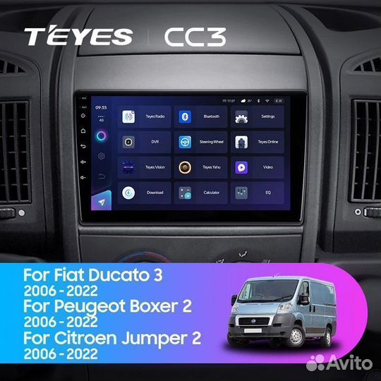 Магнитола Teyes CC3 6/128 Peugeot Boxer 2 2006-22