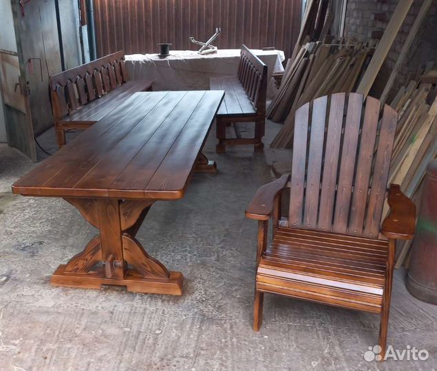 Стол с лавками комплект