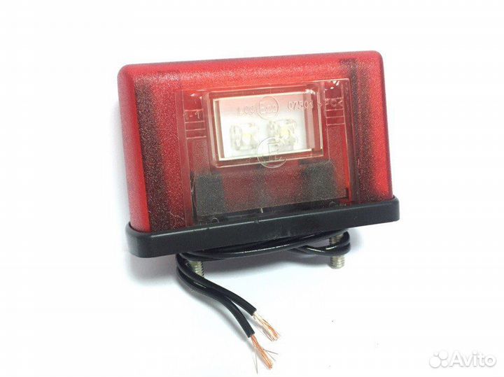 Фонарь подсветки номера прицепа ес10 LED красный