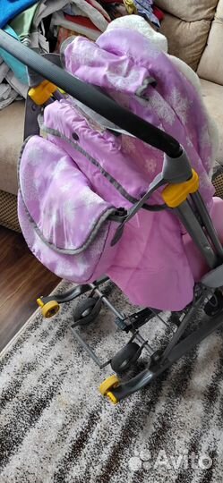Детские санки коляска с колесами