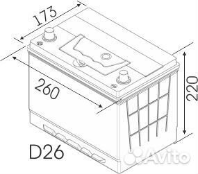 Доставка Акб 75ач Bars Asia Прямая полярность