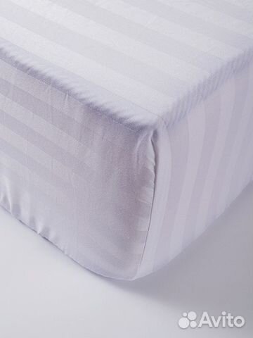 Простыни на резинке страйп-сатин любые размеры