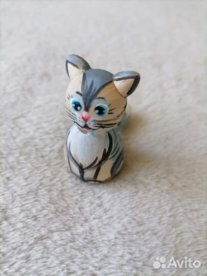Детская игрушка деревянная,Матрешка кошка